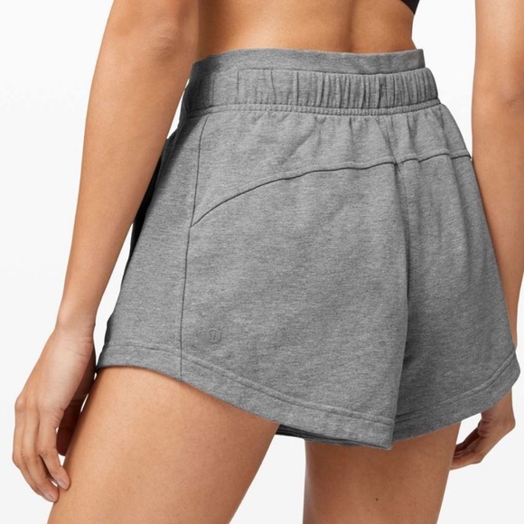 lululemon athletica Pants - LULULEMON- Inner Glow Short 3" Terry Heathered Grey Athletic Gym Workout Casual